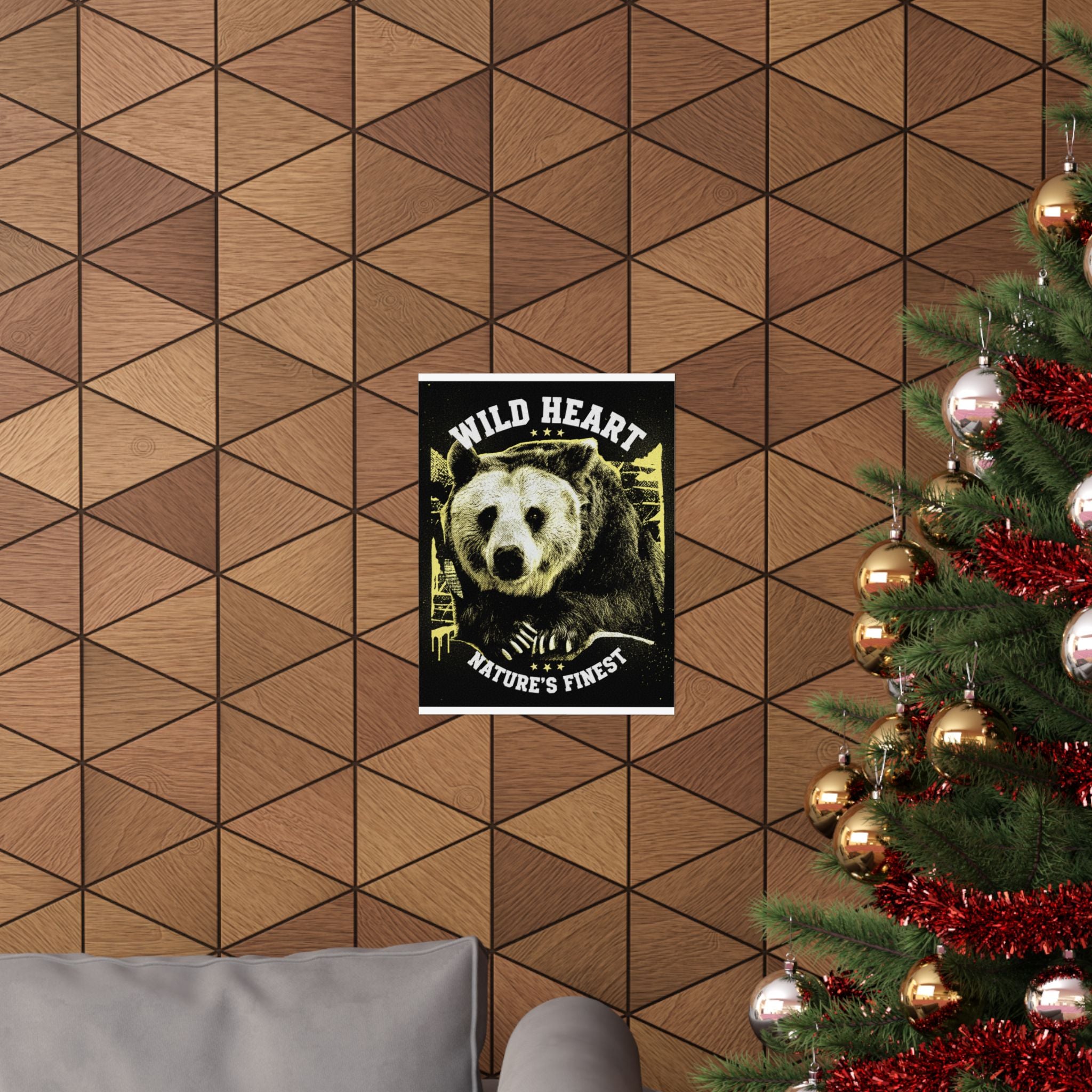 Streetwear Collage — Bear — Matte Poster