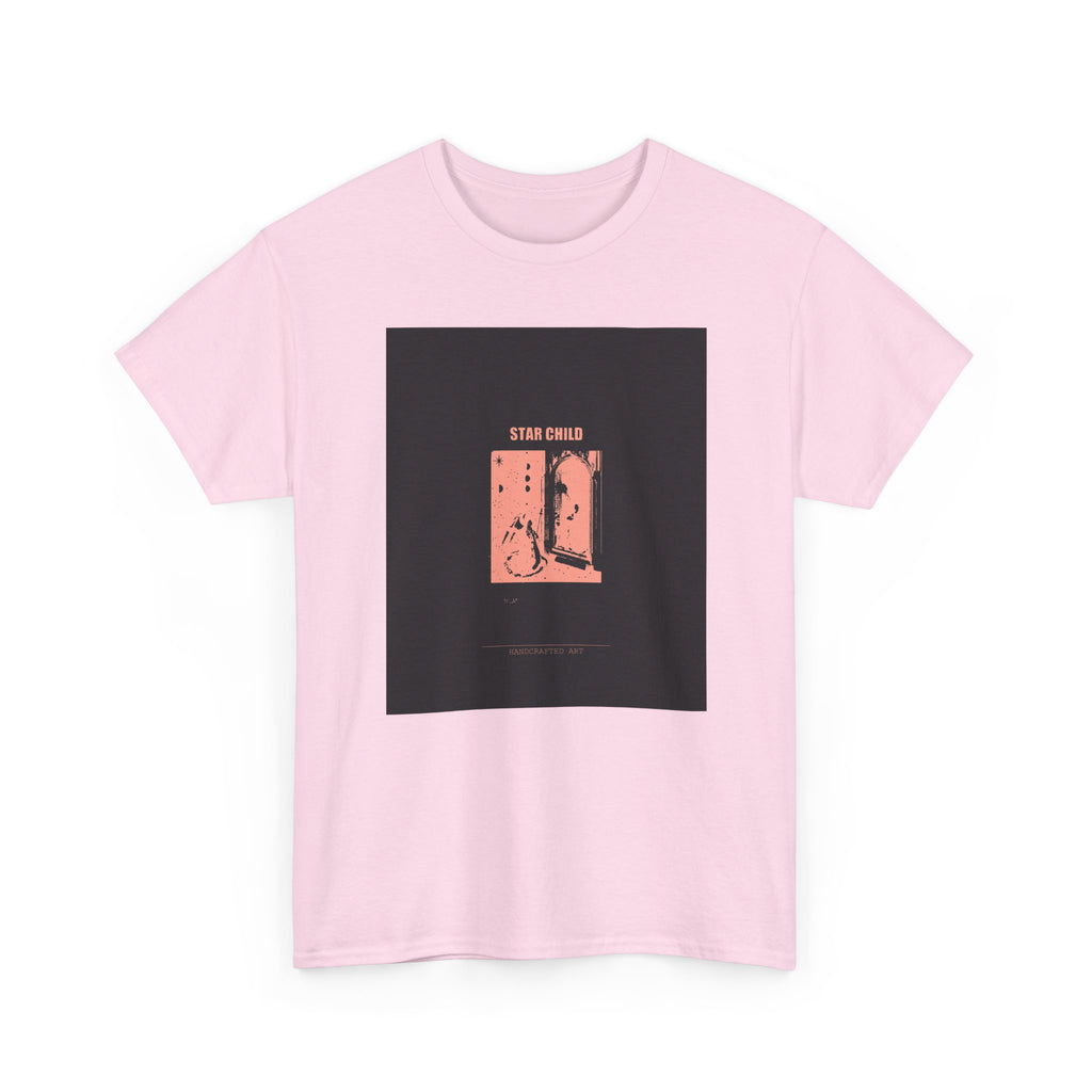 STAR CHILD Coral Duotone Screen Print Graphic Tee