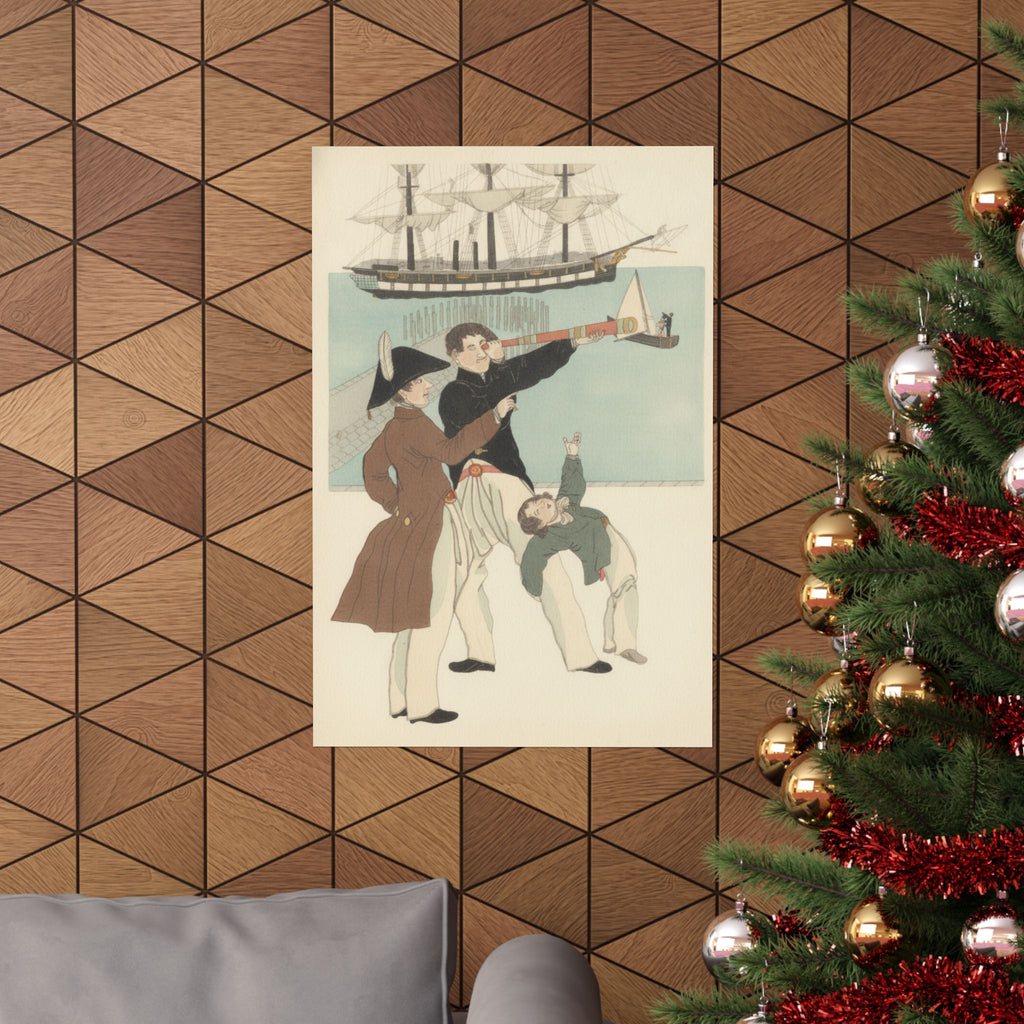 Botanical — Russians Enjoying A Holiday In Yokohama (Yokohama Kyūjitsu Roshiajin Yūkō) — Matte Poster