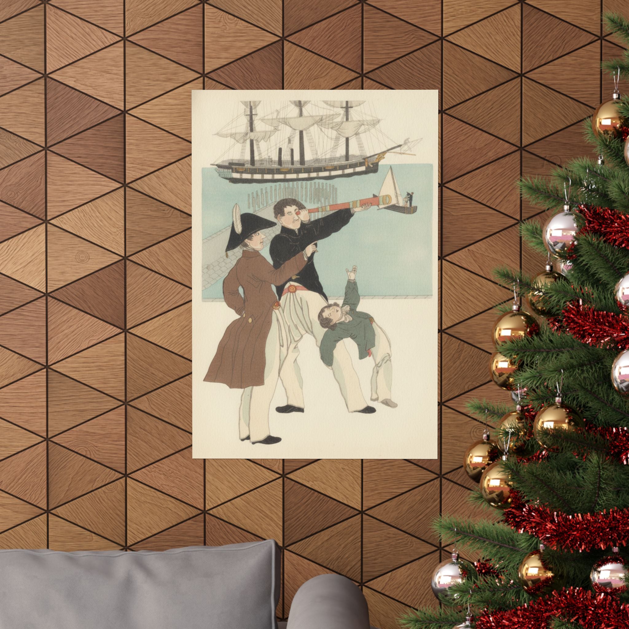 Botanical — Russians Enjoying A Holiday In Yokohama (Yokohama Kyūjitsu Roshiajin Yūkō) — Matte Poster