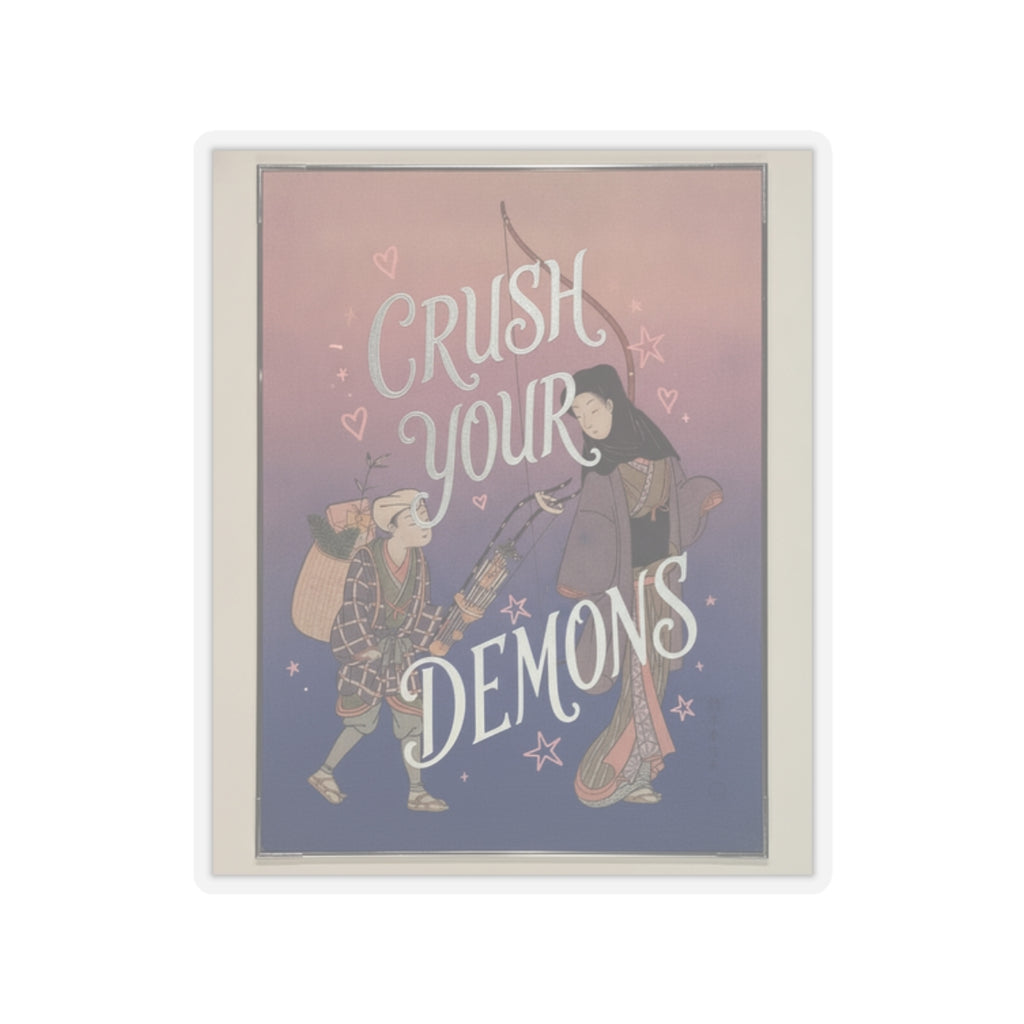 Affirmation — Demon-Crushing Bow — Kiss-Cut Sticker