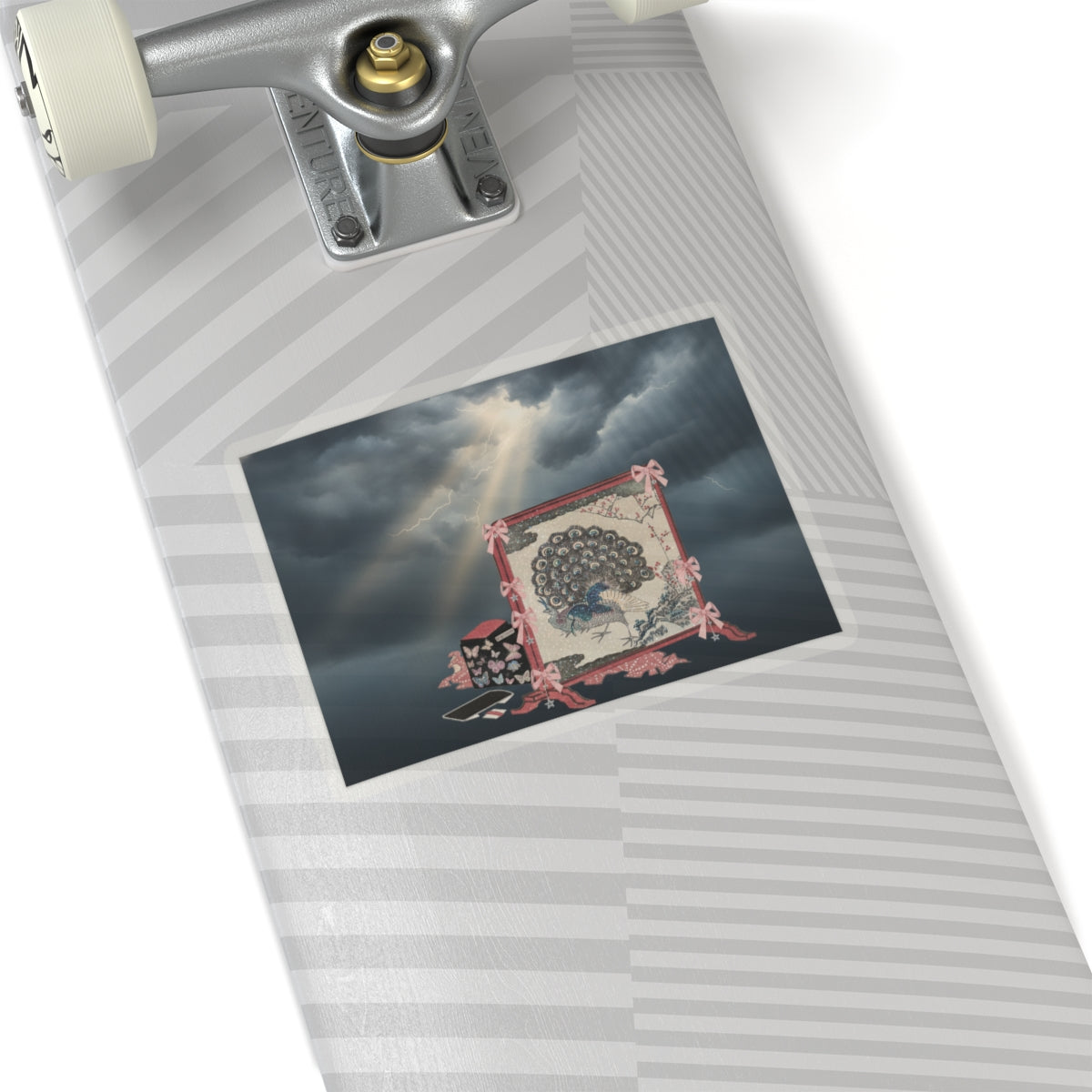 Dramatic Storm — Screen And Lady'S Work-Box — Kiss-Cut Sticker