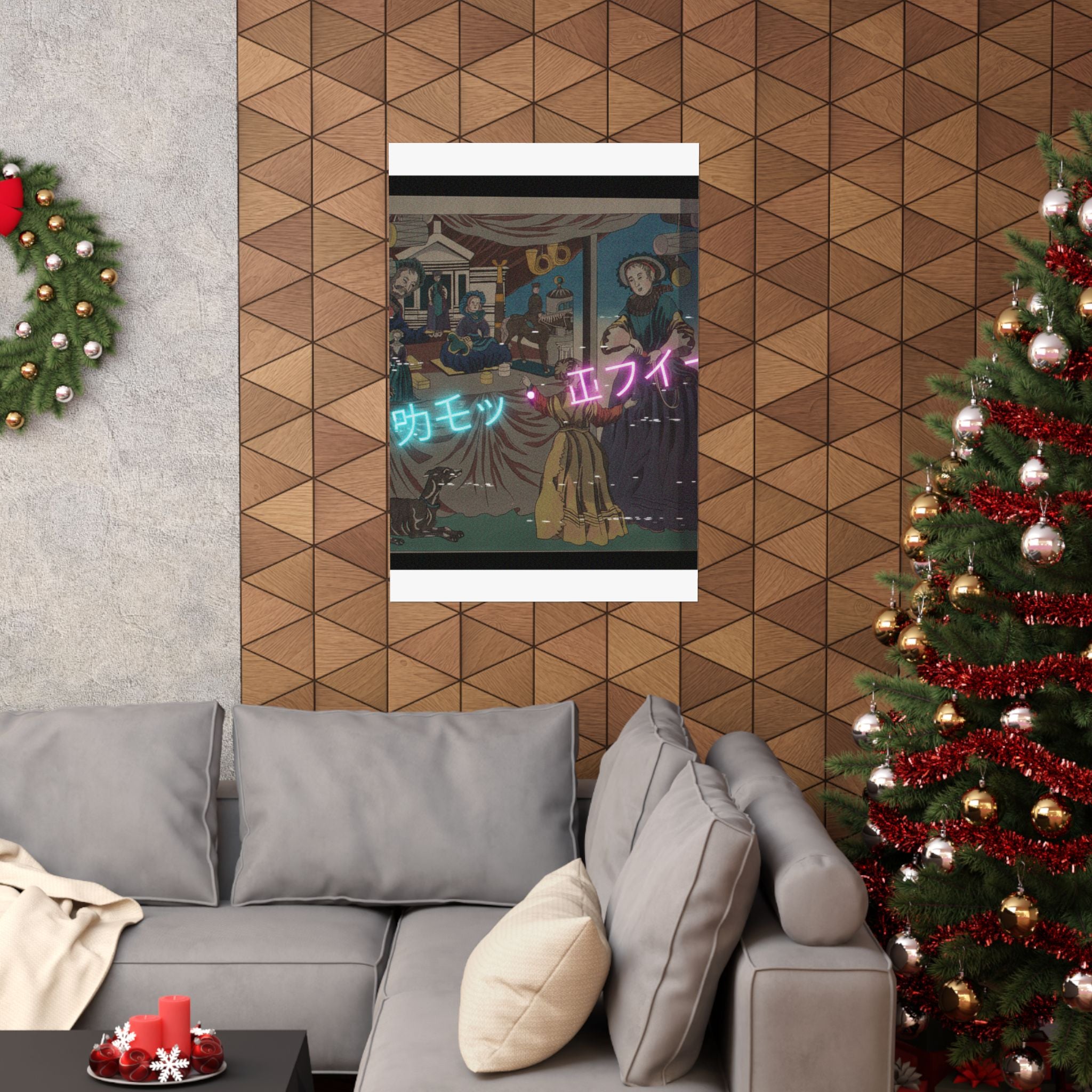 Glitch Culture — Color Print Of A Copperplate Picture Of A Toy Shop — Matte Poster
