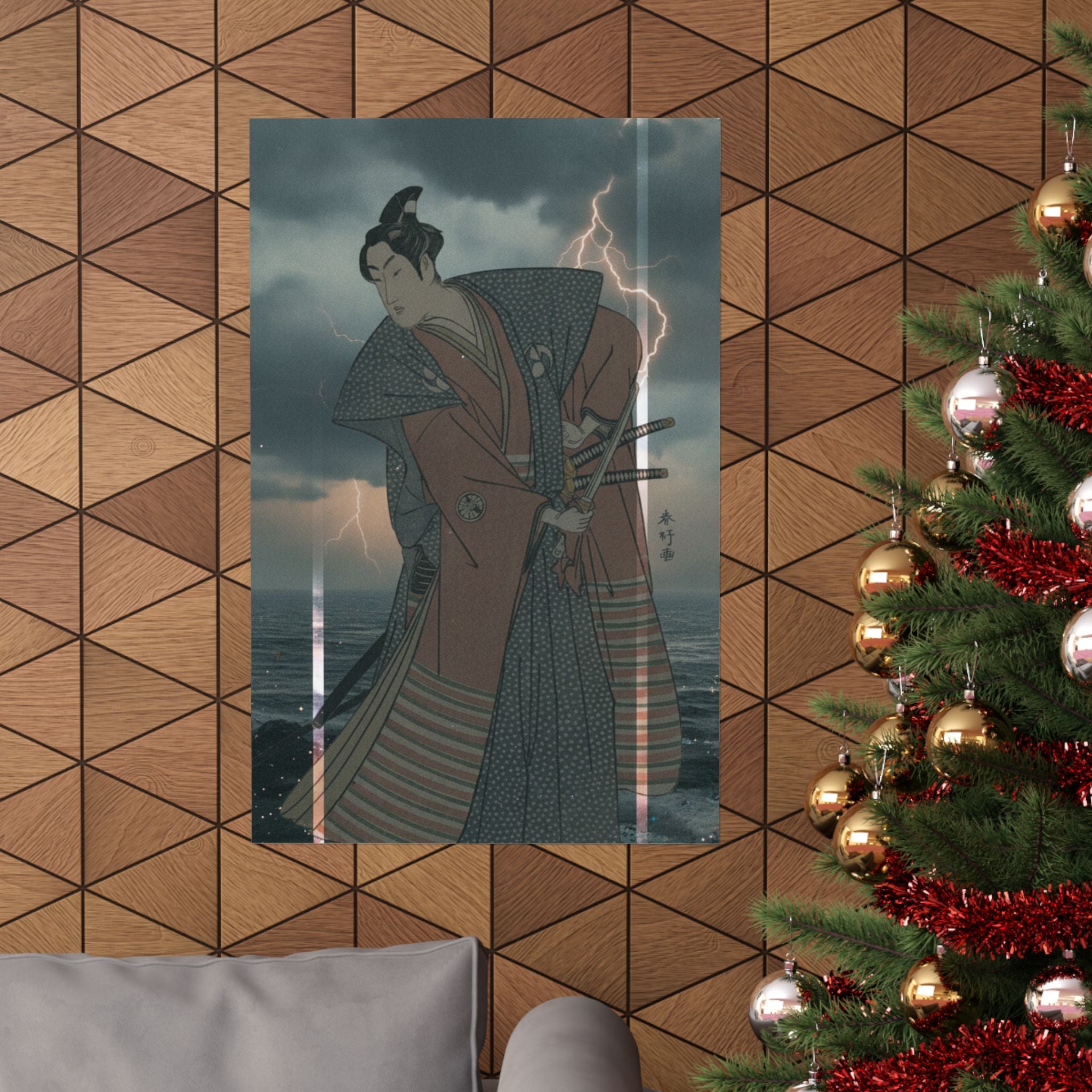 Dramatic Storm — The Third Segawa Kikunojo In The Role Of Oboshi Rikiya — Matte Poster