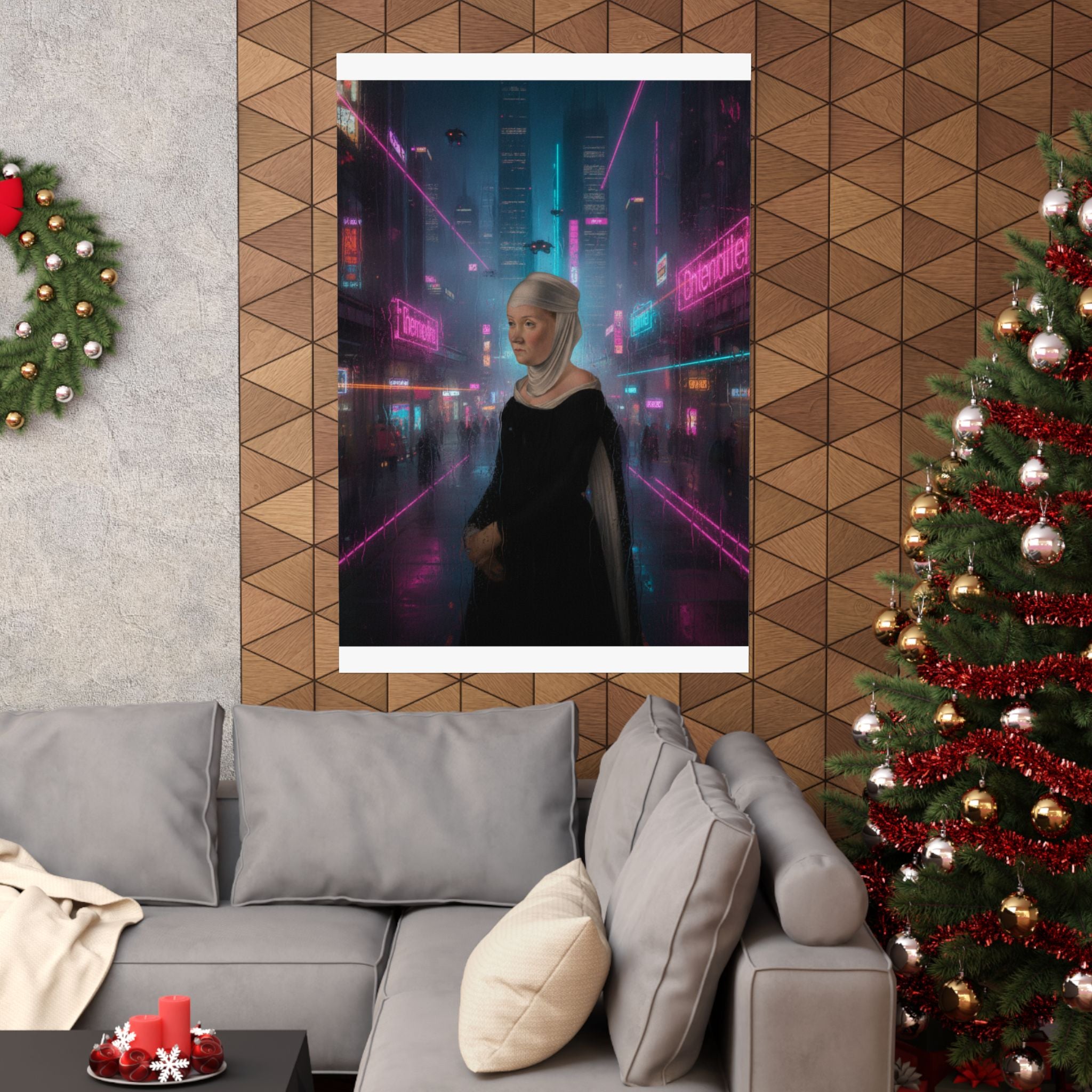 Neon Noir — Person — Matte Poster