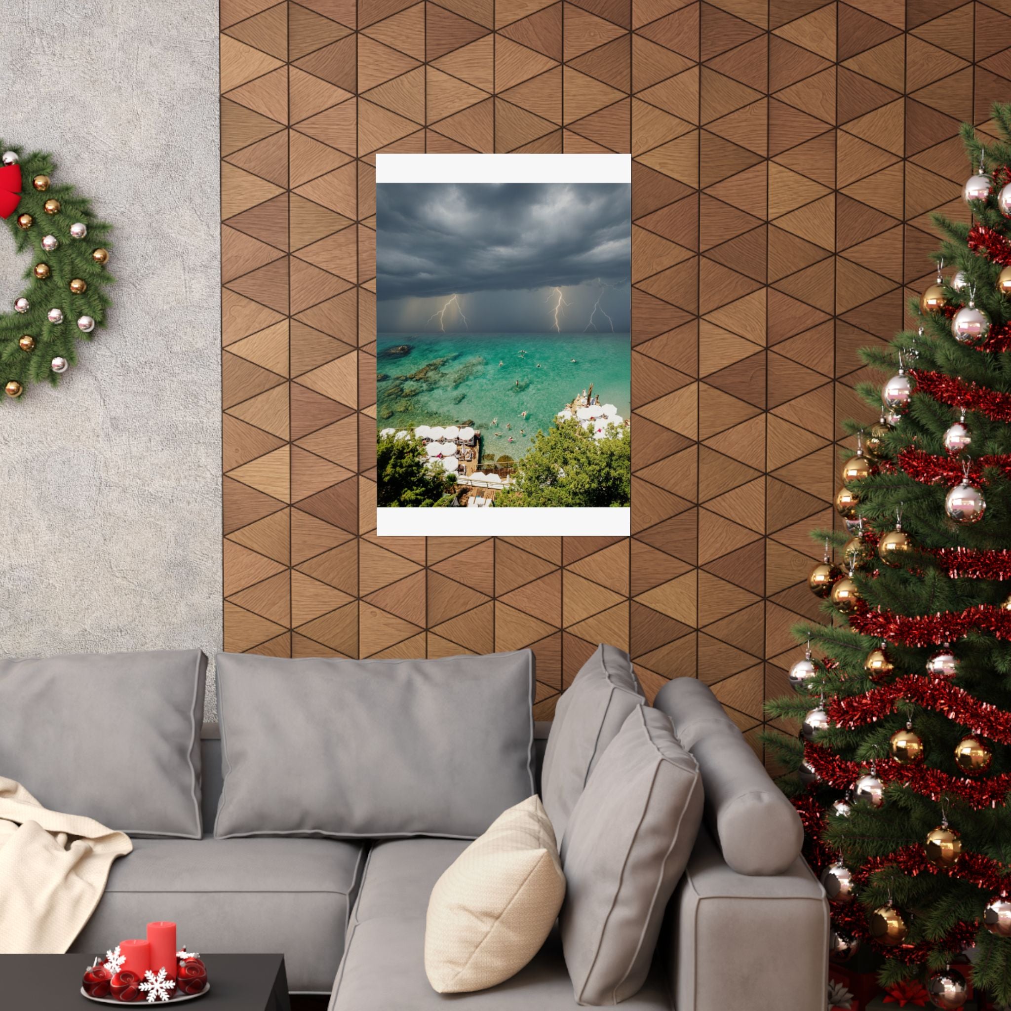 Dramatic Storm — Beach — Matte Poster