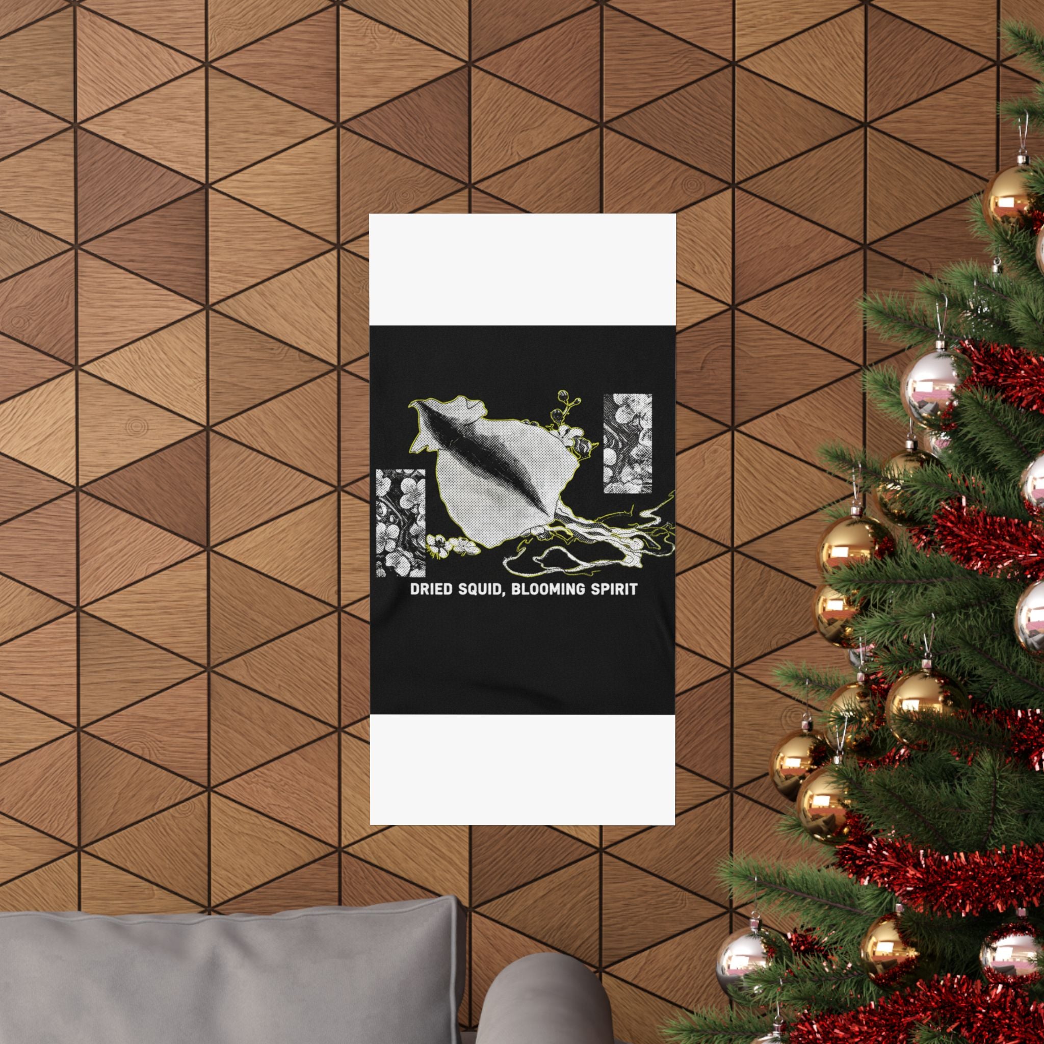 Streetwear Collage — Dried Cuttle-Fish And Plum Blossoms — Matte Poster