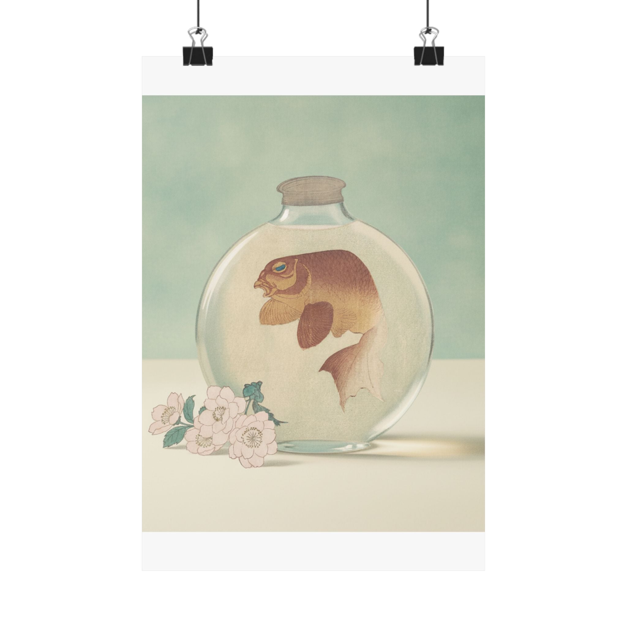 Product Marketing — Gold-Fish In A Glass Bottle — Matte Poster