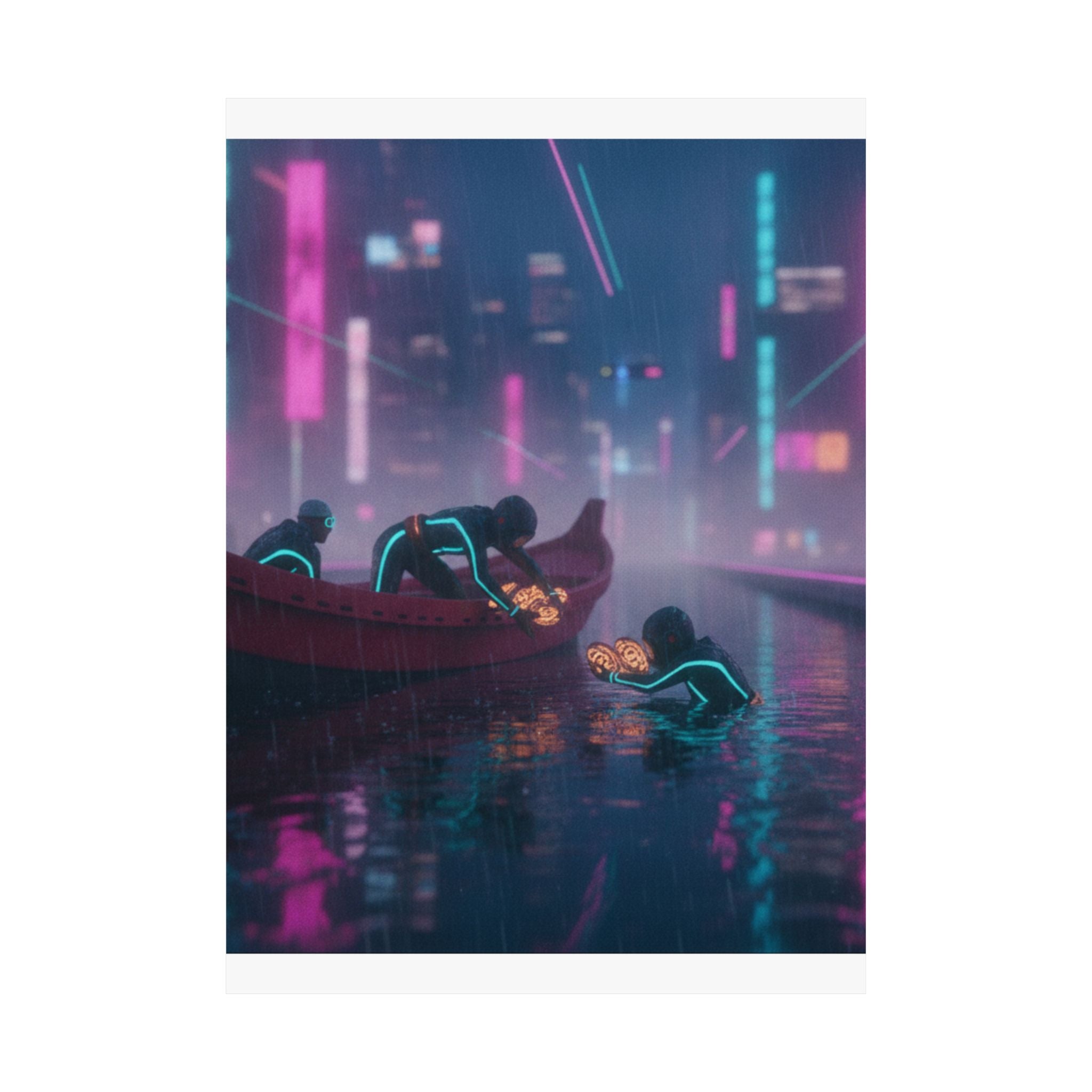 Neon Noir — Seishu Awabi-Tori No Zu — Matte Poster