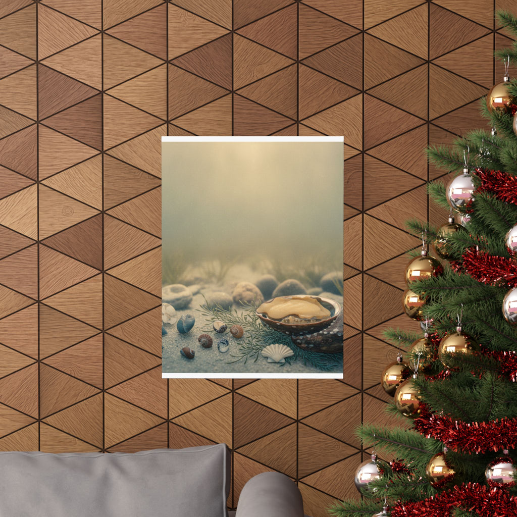Scenic Nature — Shells Under Water — Matte Poster