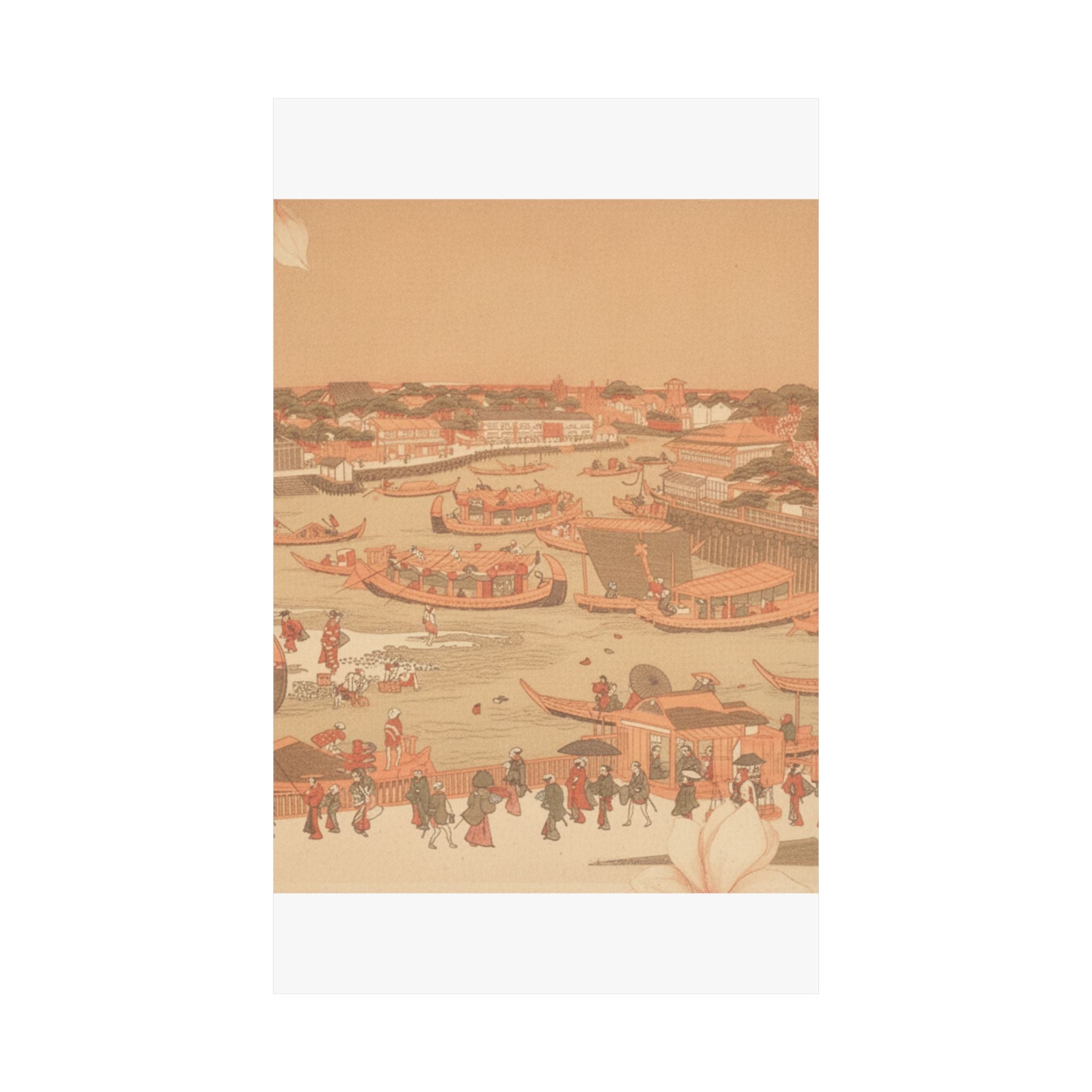 Southern Sunset — New Great Bridge At Naka Zu In Edo — Matte Poster