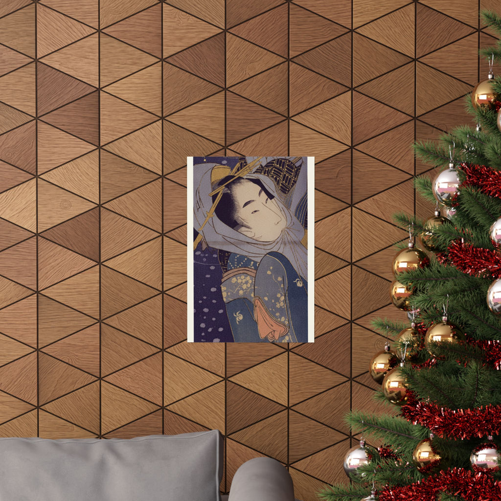 Celestial — Girl And Lover In Snow — Matte Poster