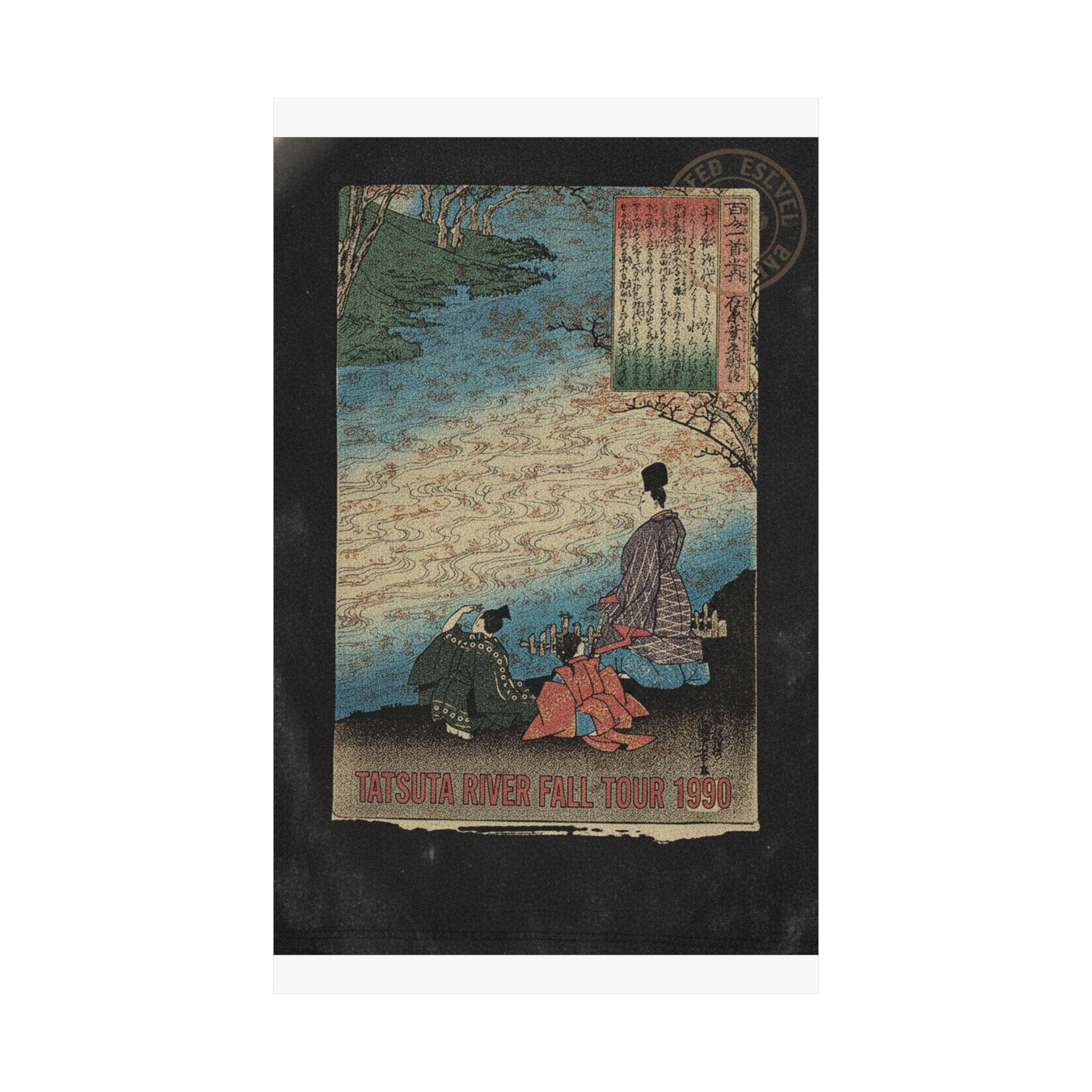 Vintage Bootleg — Poet With Two Pages On The Banks Of The Tatsuta — Matte Poster