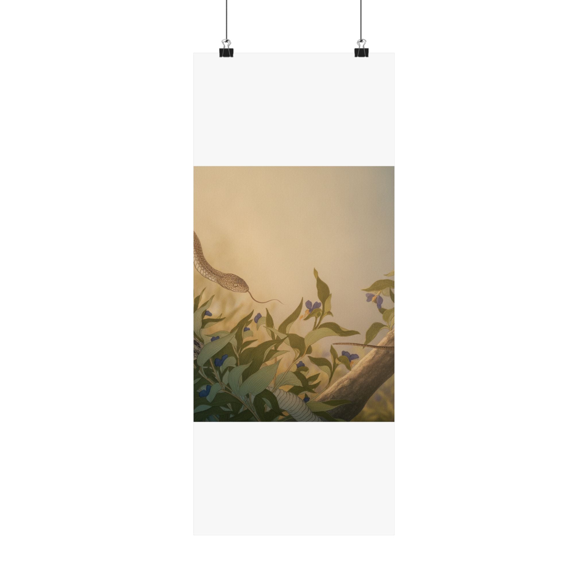 Scenic Nature — Rat Snake (Hebi); Lizard Or Skink (Tokage), From The Picture Book Of Crawling Cr — Matte Poster
