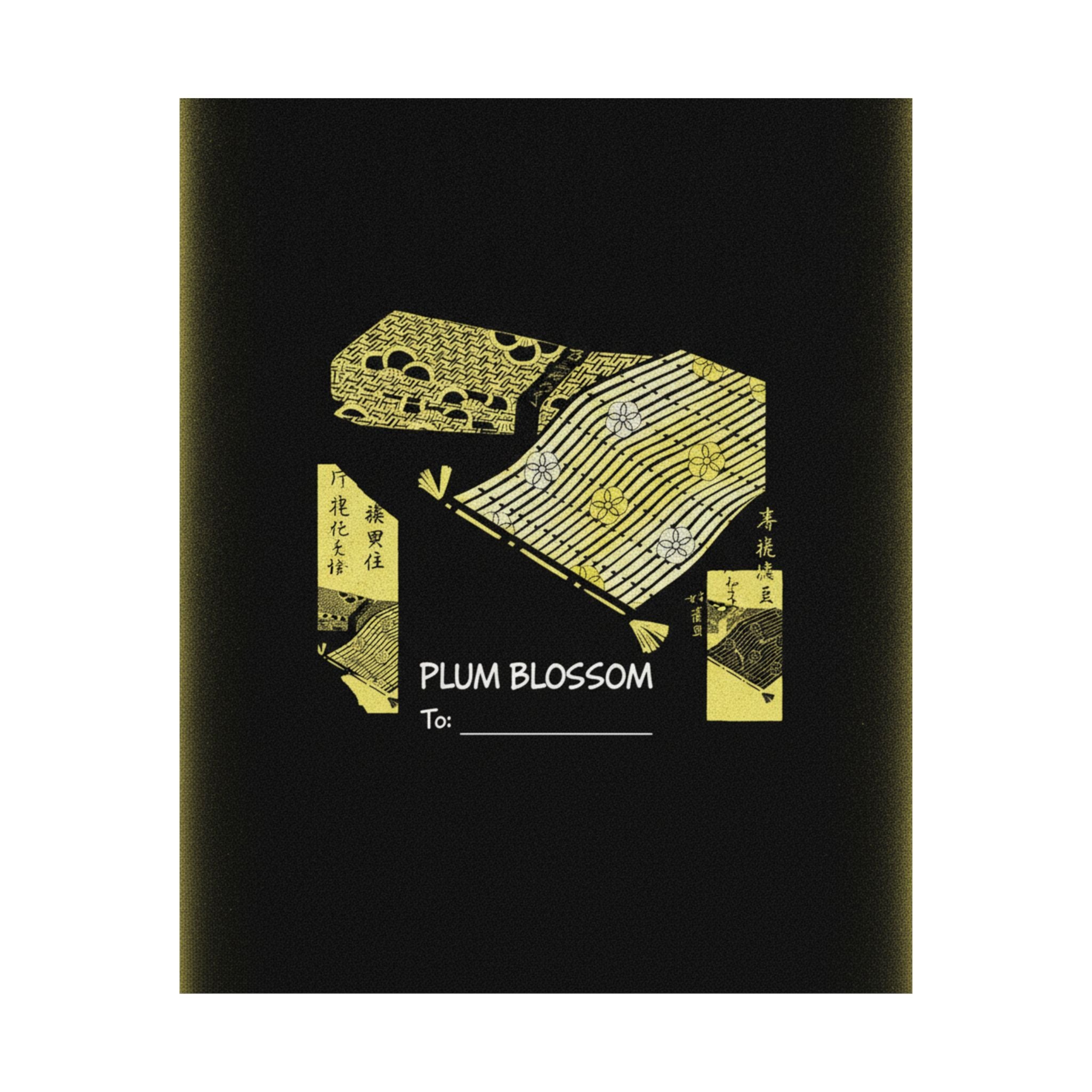 Streetwear Collage — Pattern Of Plum Blossom — Matte Poster