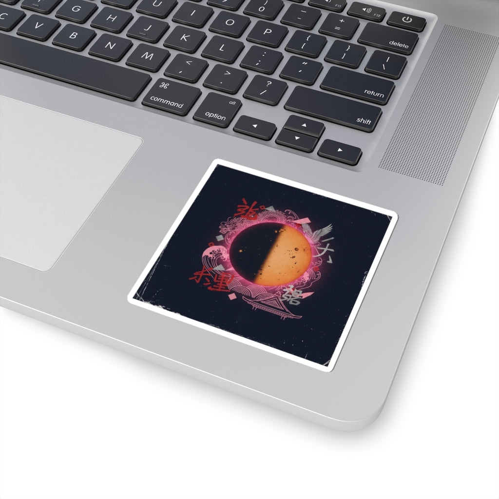 Japanese Street — Sun — Kiss-Cut Sticker