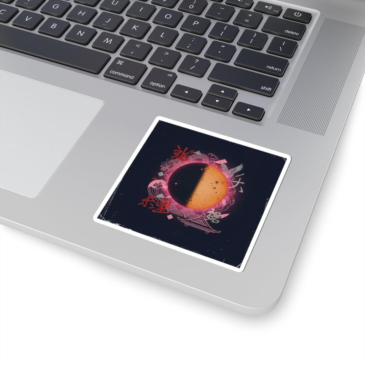 Japanese Street — Sun — Kiss-Cut Sticker