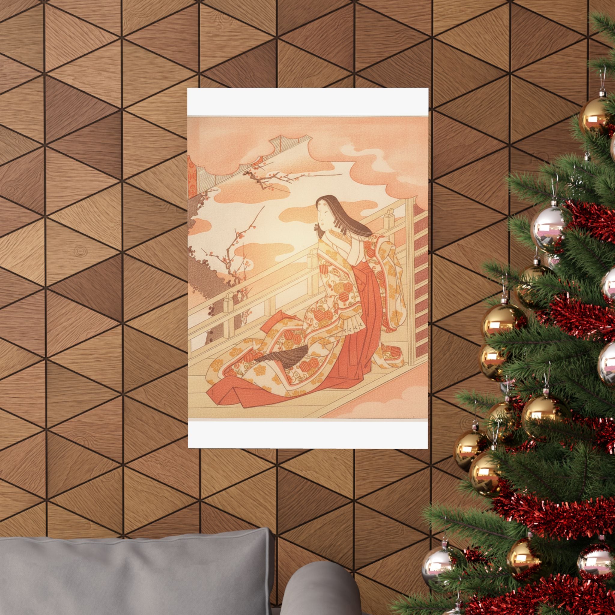 Southern Sunset — Court Lady Praising The Plum Blossom — Matte Poster