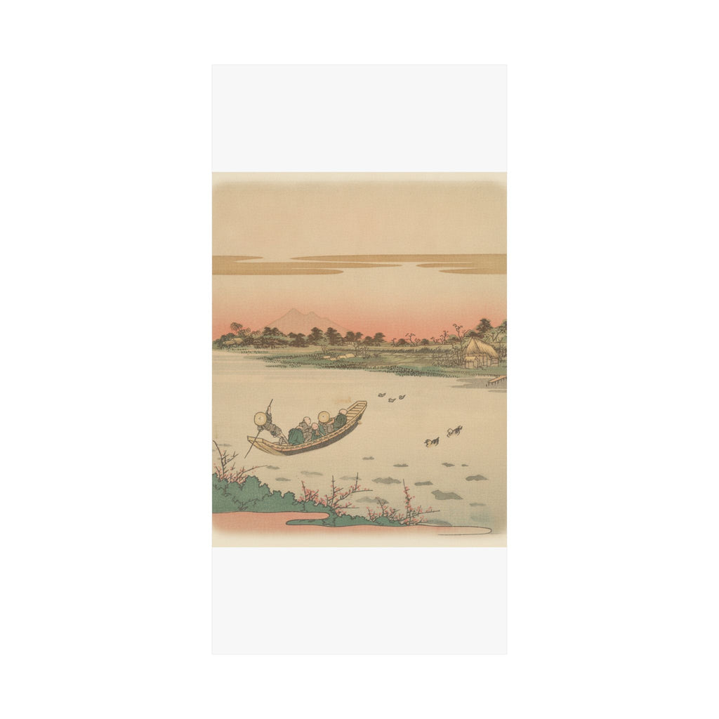 Southern Sunset — Boat Ferrying Across River — Matte Poster