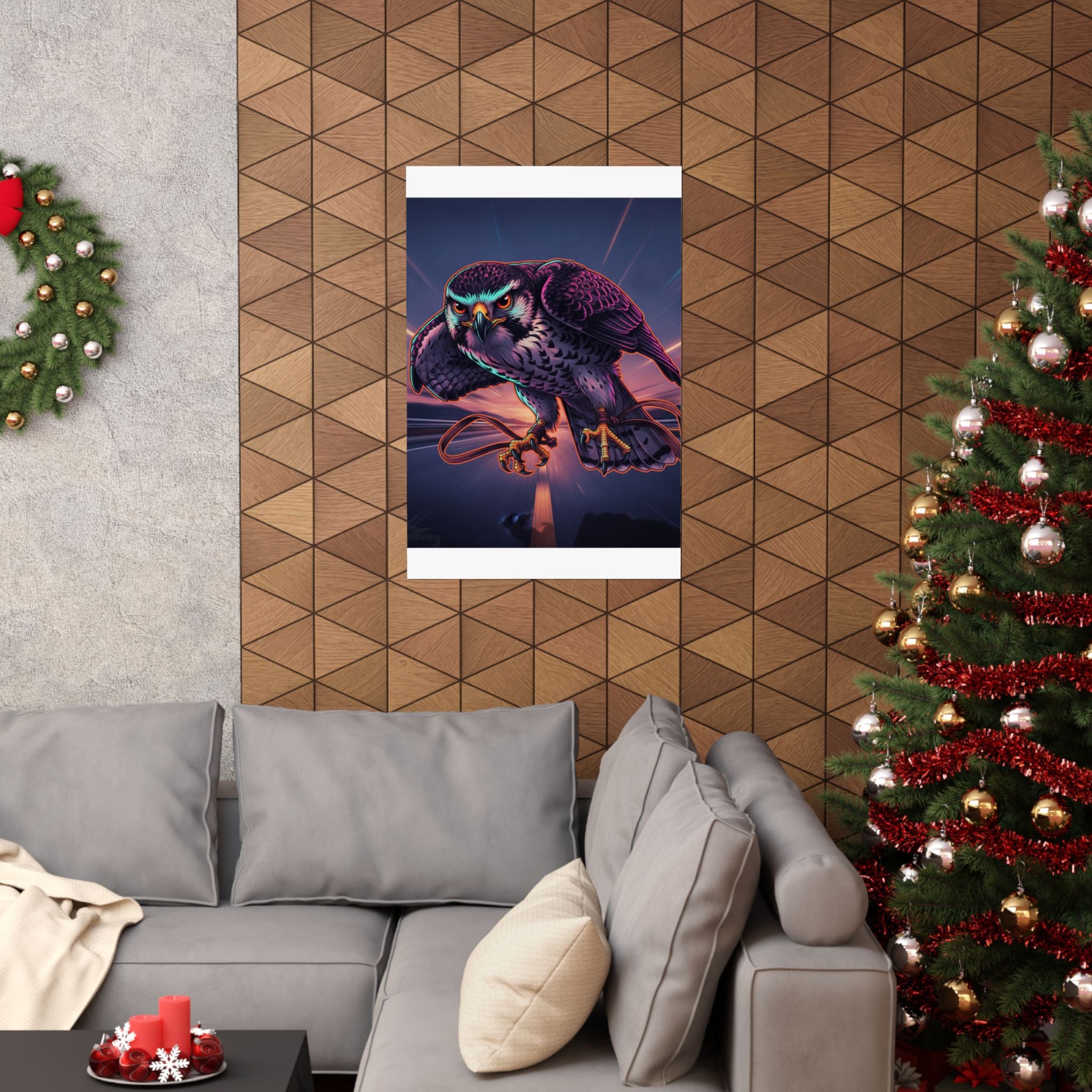 Fast Furious — Hawk Tied To Perch — Matte Poster