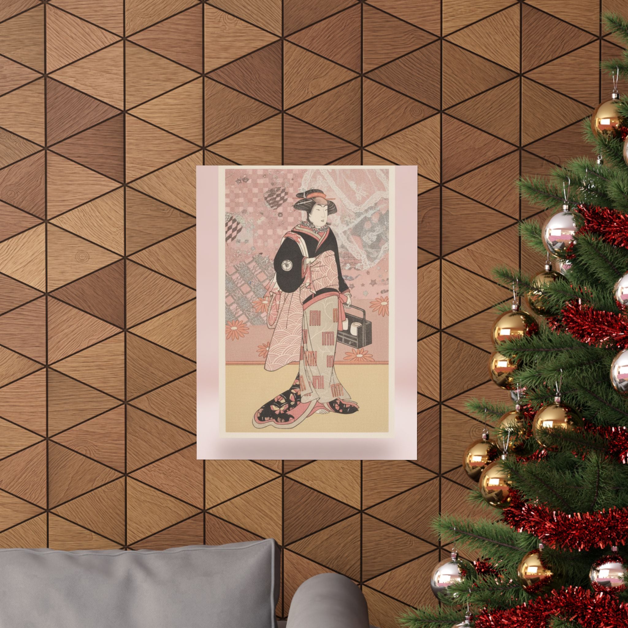 Product Marketing — The Actor Iwai Hanshiro Iv As A Woman In A Black Kimono — Matte Poster