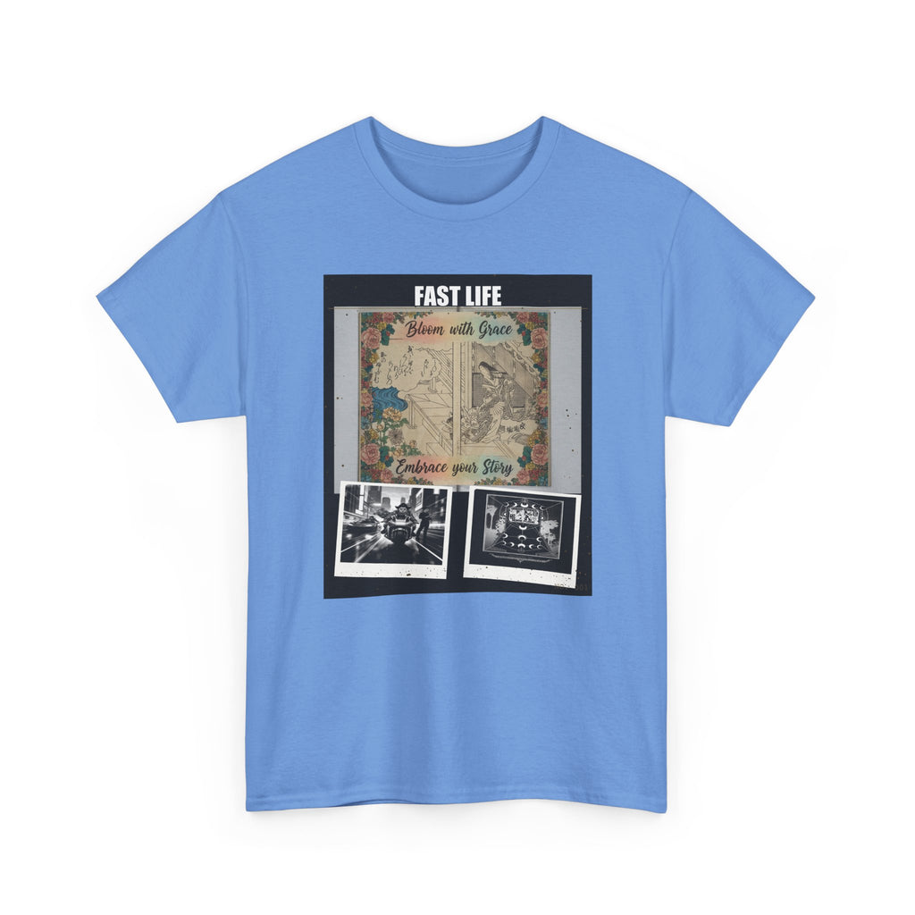 FAST LIFE Vintage Floral Collage Poster Graphic Tee