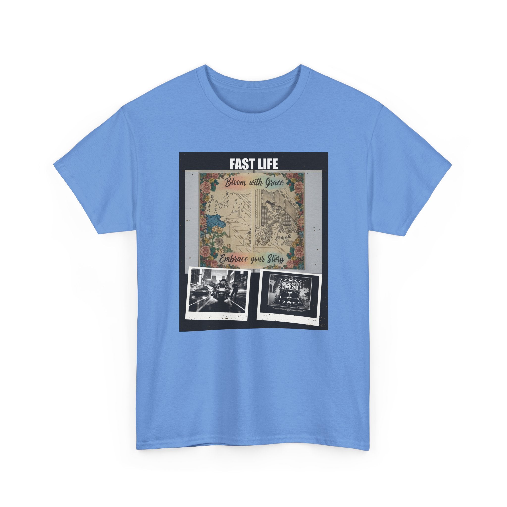 FAST LIFE Vintage Floral Collage Poster Graphic Tee