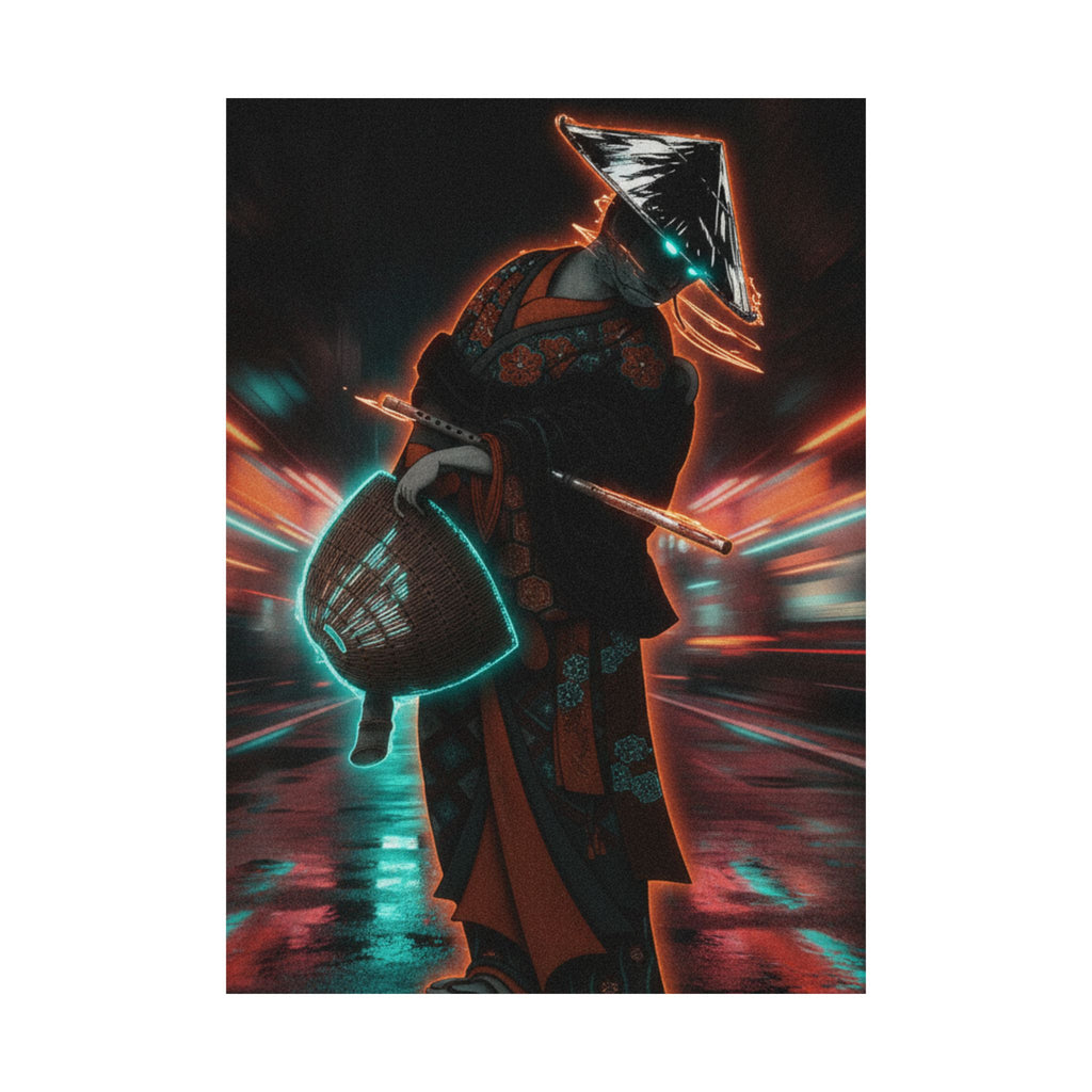 Fast Furious — Bandō Hikosaburō Ii Dressed As A Komuso And Carrying The Flute And Hat — Matte Poster