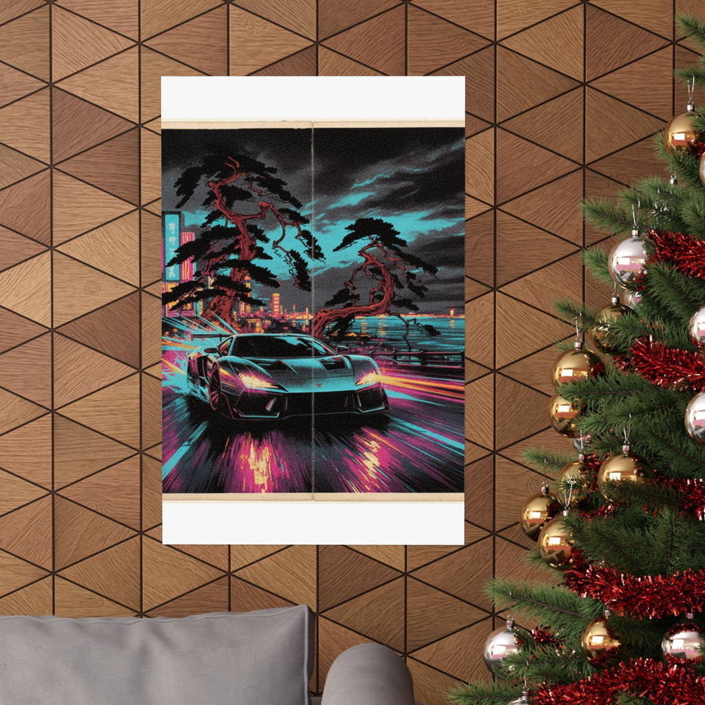Fast Furious — Shinagawa Hakkei Zaka — Matte Poster