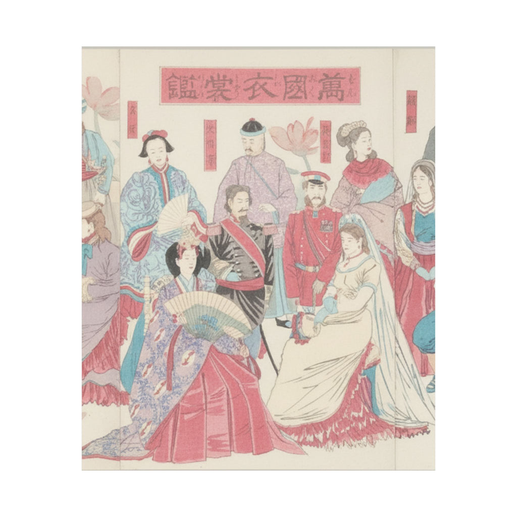 Watercolor — Mirror Of National Costumes Of All Nations  (Bankoku Ishō Kagami) — Matte Poster
