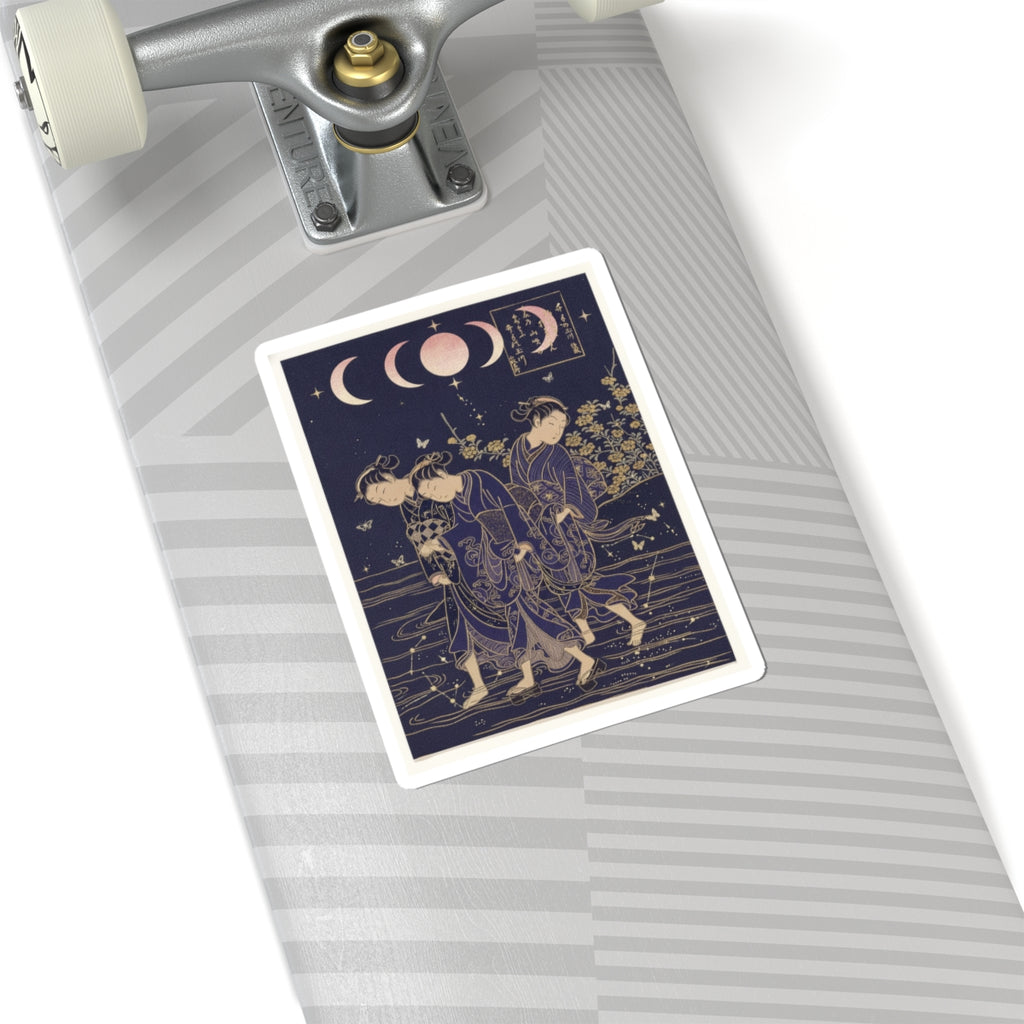 Celestial — The Tama River At Ide, Yamashiro Province — Kiss-Cut Sticker