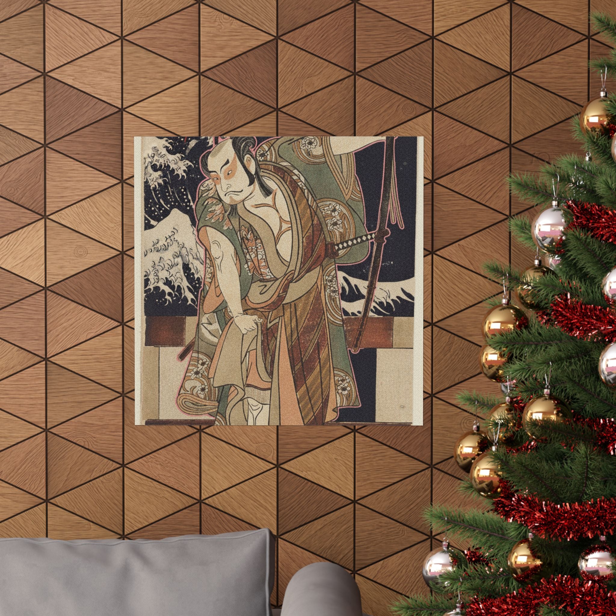 Japanese Street — The Third Otani Hiroji As A Samurai Of High Rank Standing In A Room — Matte Poster