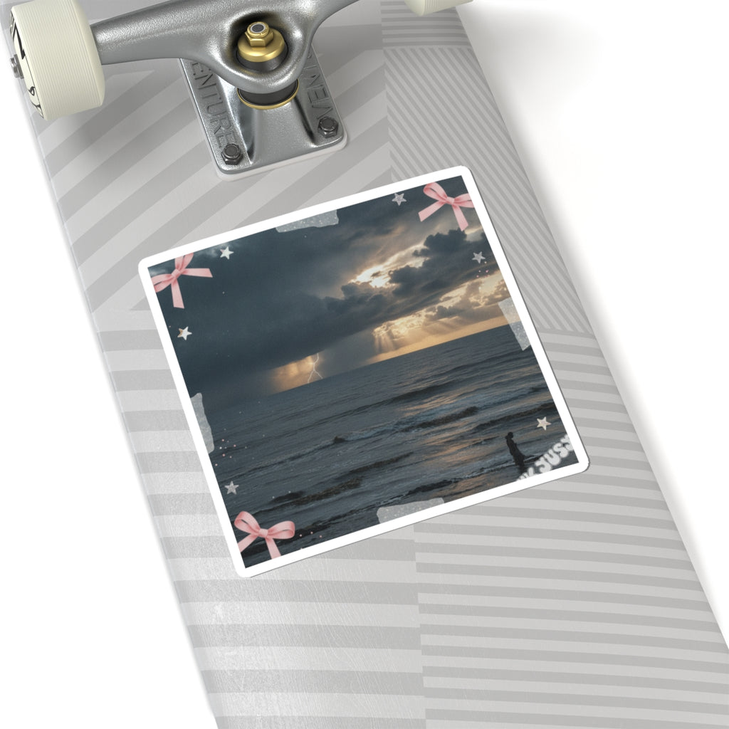 Dramatic Storm — Person — Kiss-Cut Sticker