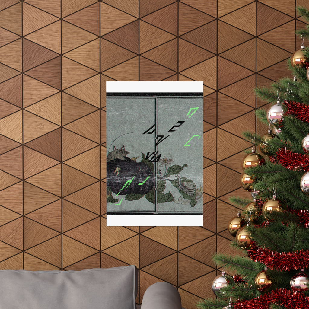 Glitch Culture — Land Snail (Katatsumuri); Giant Katydid (Kutsuwamushi), From The Picture Book Of — Matte Poster