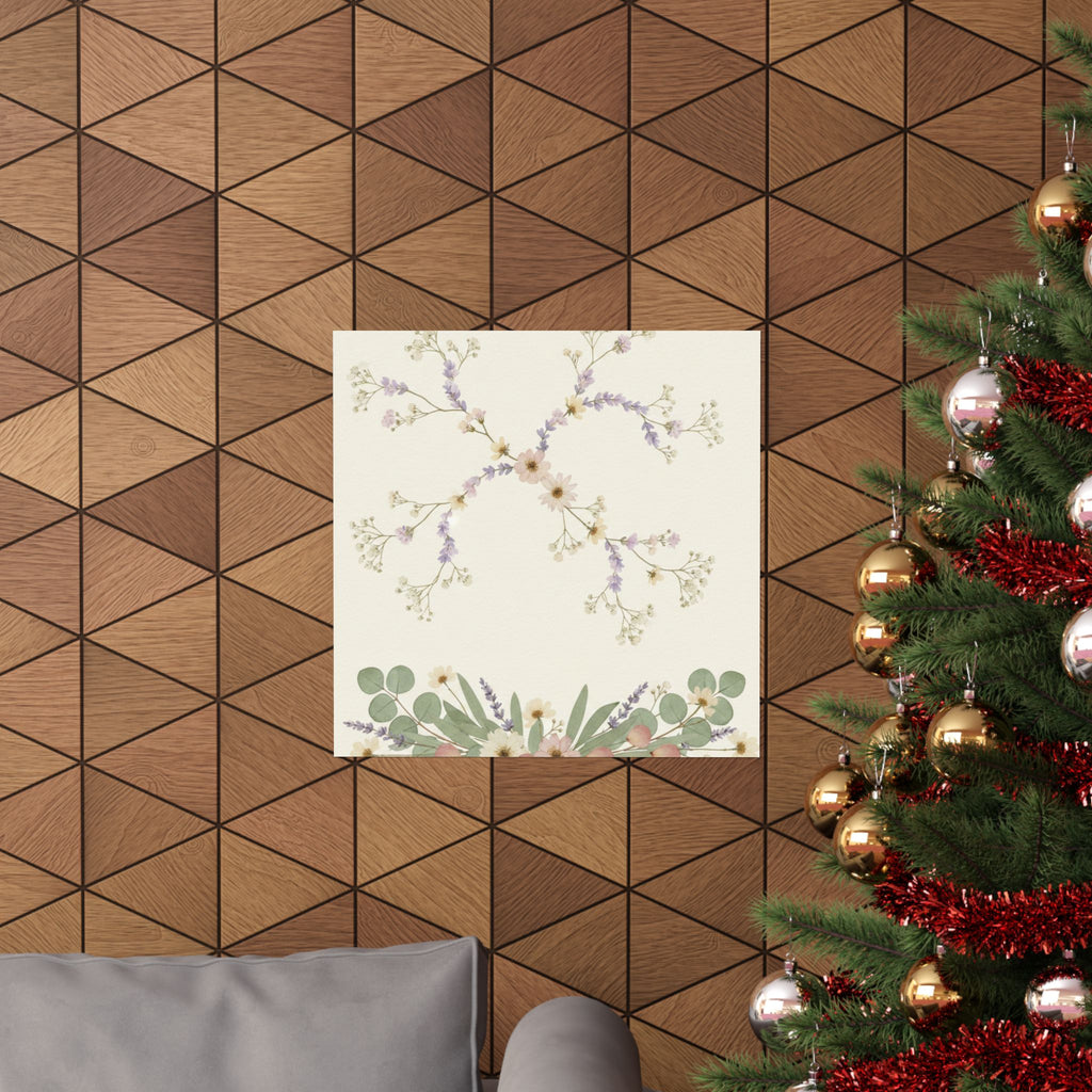 Pressed Lavender & Eucalyptus Garland Matte Poster