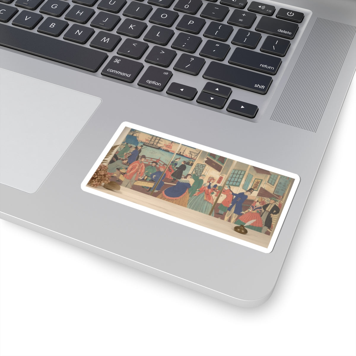 Product Marketing — People Of The Five Nations Drinking And Eating (Gokakoku Jinbutsu Dontaku No Zu) — Kiss-Cut Sticker
