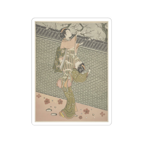 Botanical — Plucking A Branch From A Neighbor'S Plum Tree — Kiss-Cut Sticker