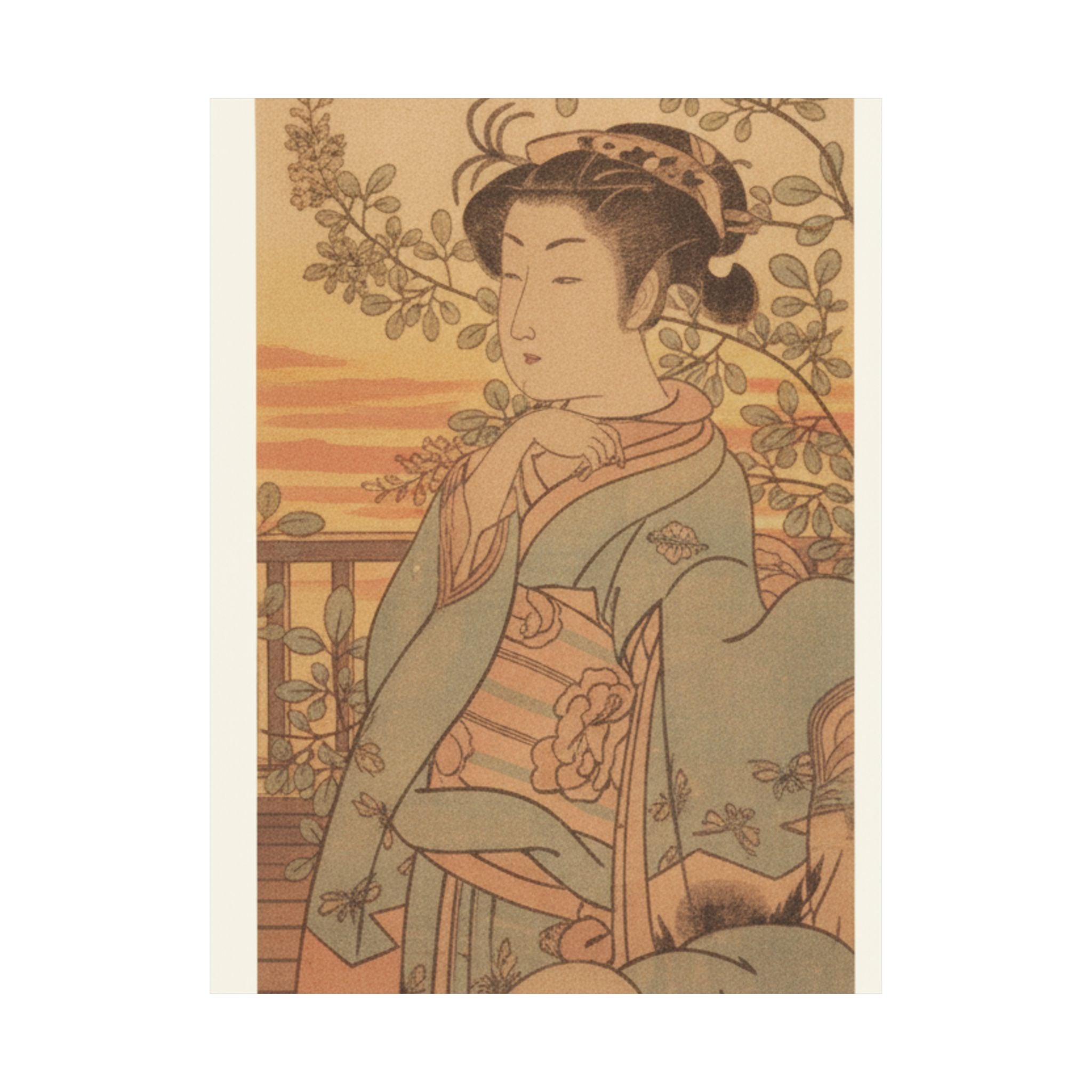 Southern Sunset — A Young Lady And Her Boy Servant — Matte Poster