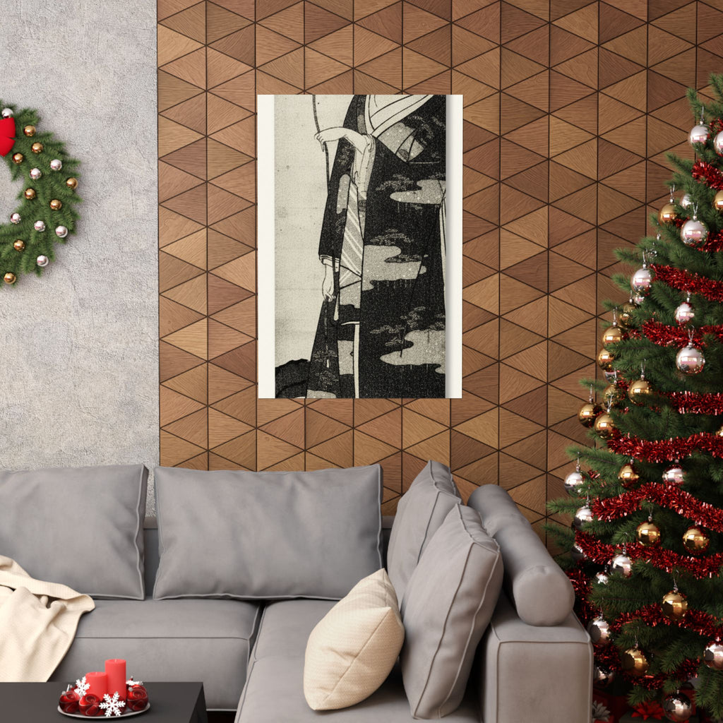 Ecommerce Main — A Woman Playing With A Monkey Which Has Climbed A Tree — Matte Poster