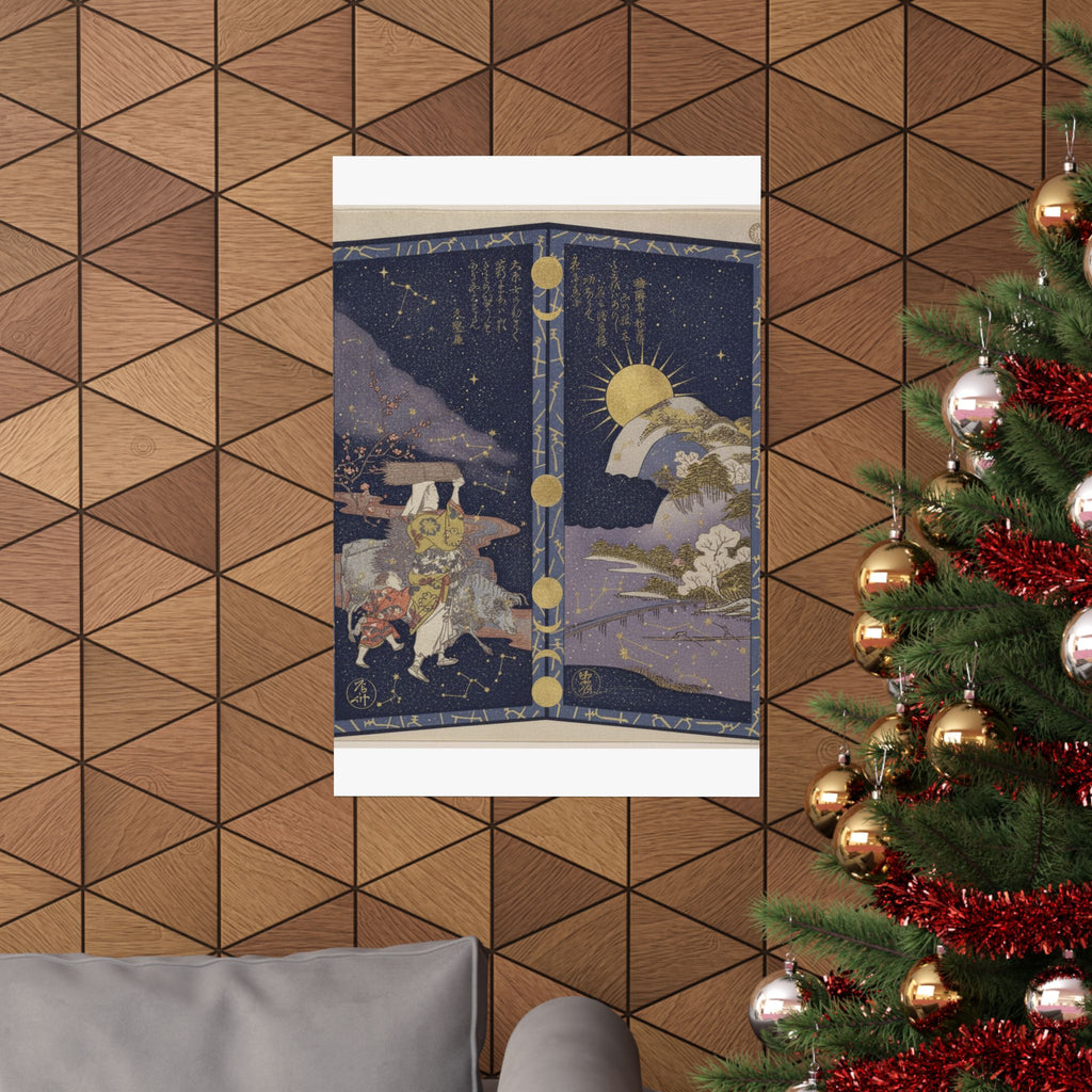 Celestial — Surimono In Shape Of Small Twofold Screen — Matte Poster