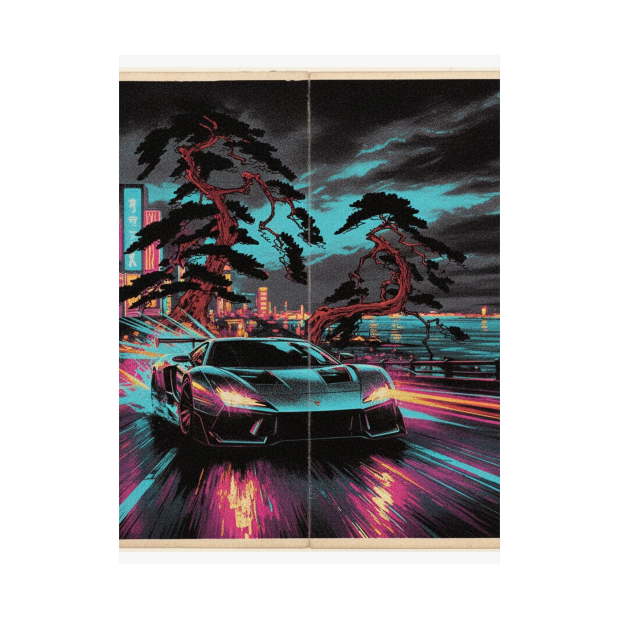 Fast Furious — Shinagawa Hakkei Zaka — Matte Poster