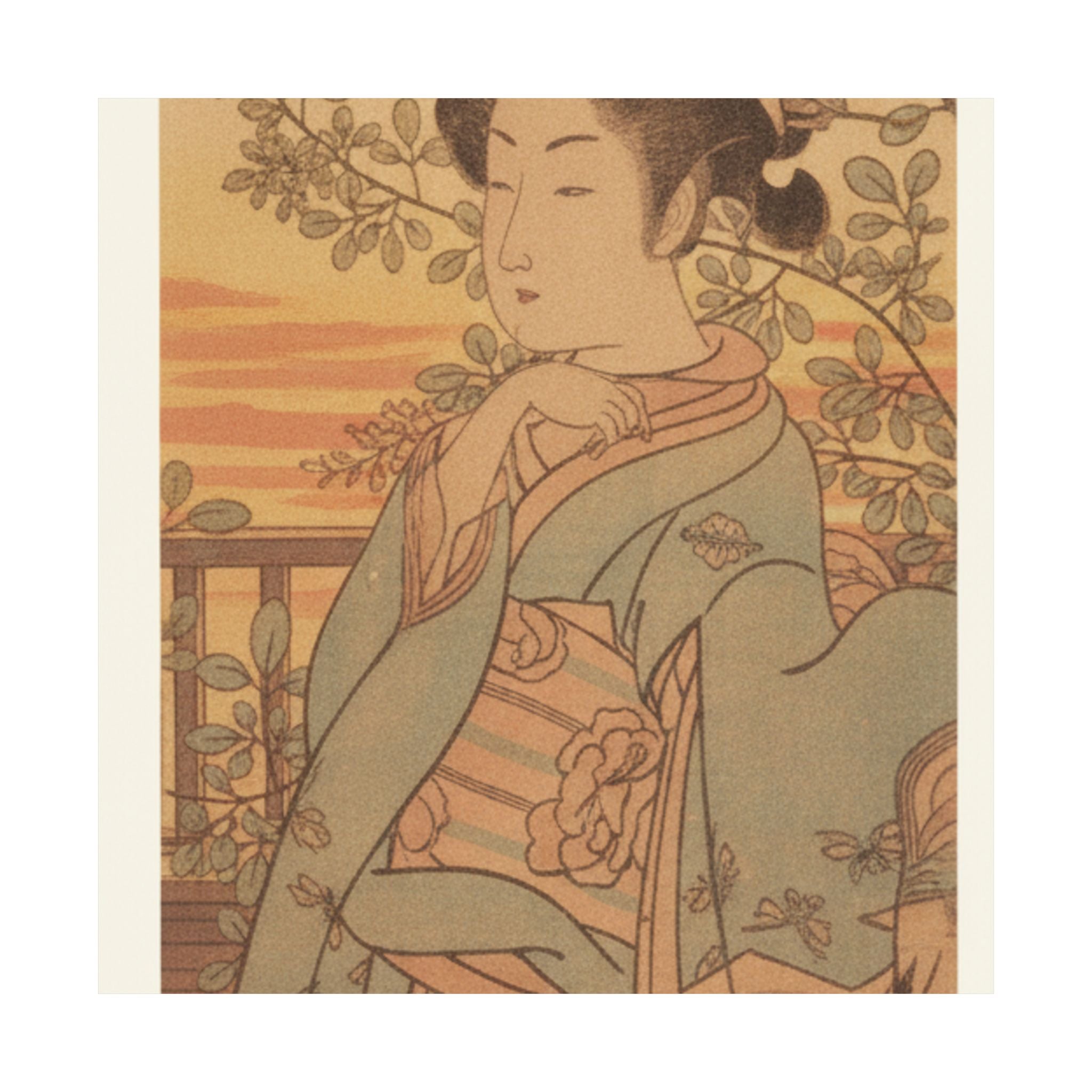 Southern Sunset — A Young Lady And Her Boy Servant — Matte Poster