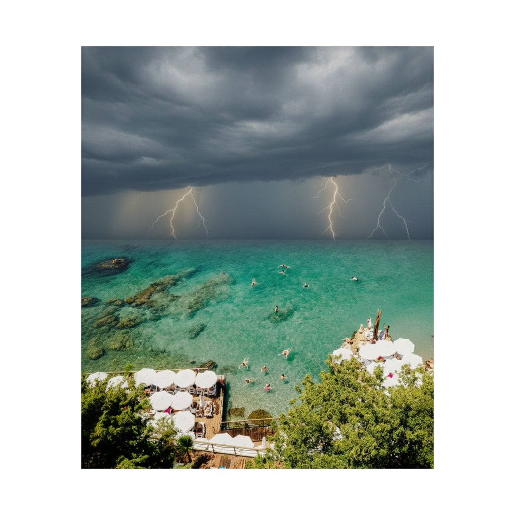 Dramatic Storm — Beach — Matte Poster