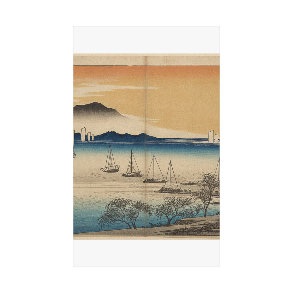 Affirmation — Sailing Boats Returning To Yabase, Lake Biwa — Matte Poster