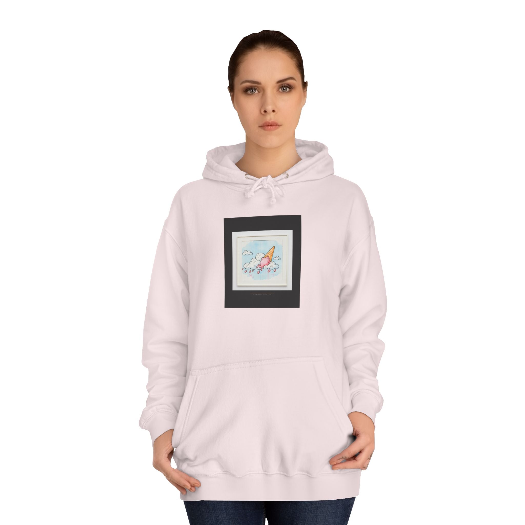 Melting Ice Cream Cloud Watercolour Pullover Hoodie
