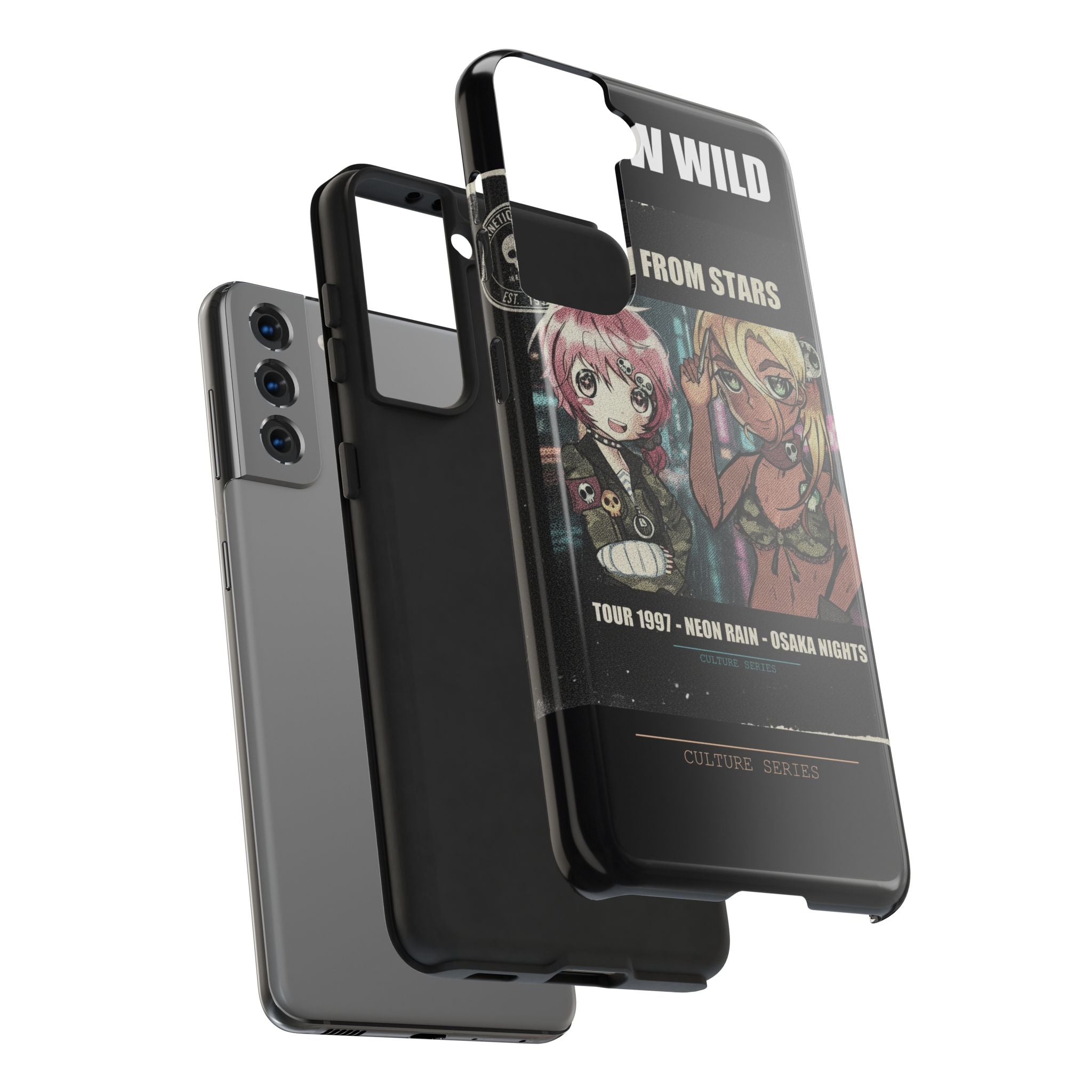 Neon Rain Osaka Nights Anime Tour Poster Phone Case