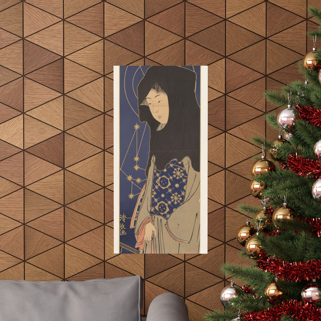 Celestial — A Young Woman With A Black Hood — Matte Poster