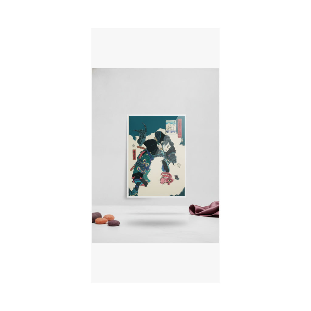 Product Marketing — The Warrior Slaying The Giant White Hihi — Matte Poster