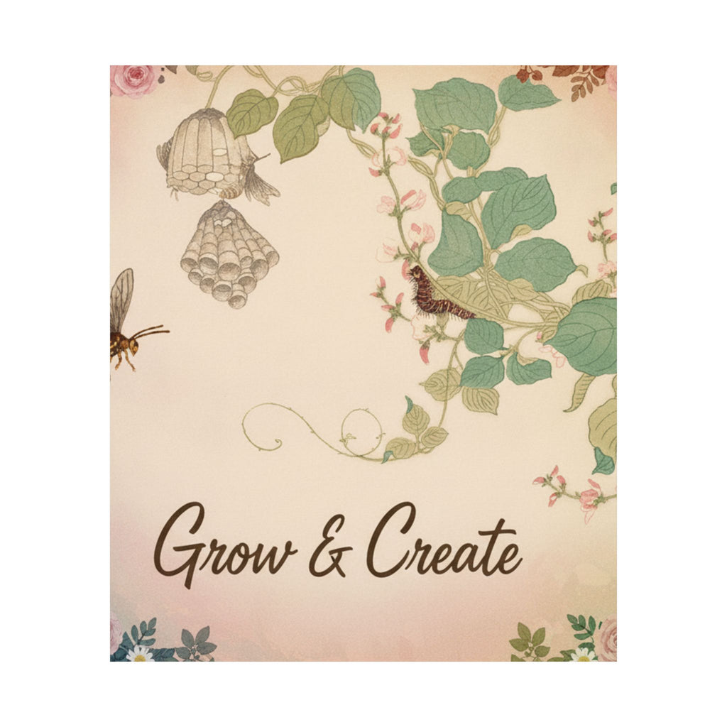 Affirmation — Paper Wasp (Hachi); Hairy Caterpillar (Kemushi), From The Picture Book Of Crawli — Matte Poster