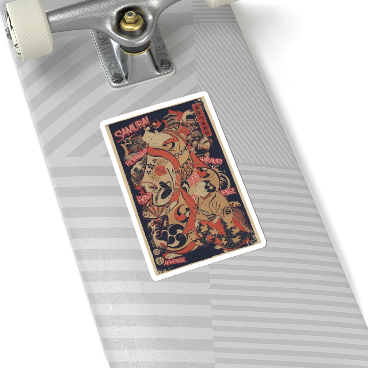 Japanese Street — The Actor Yoshizawa Ayame As A Samurai — Kiss-Cut Sticker